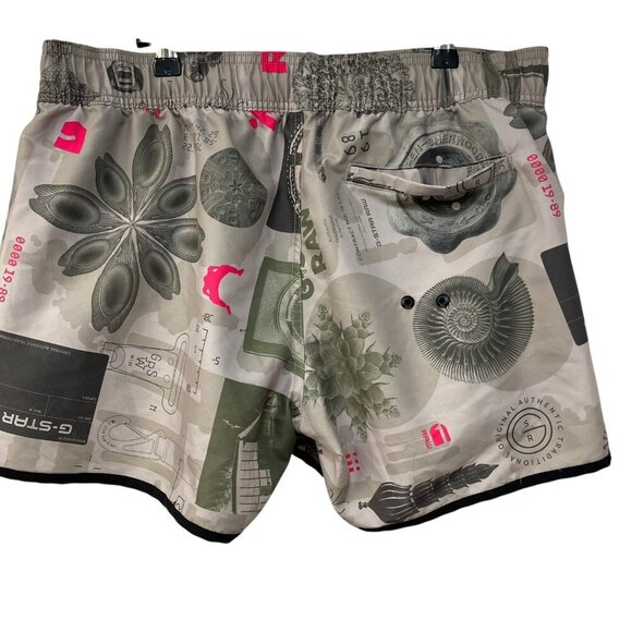 G-Star Raw Carnic All Over Print Swimming Shorts Men’s Size Large Elastic Waist - Picture 8 of 10
